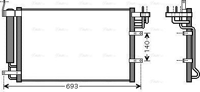 Ava Quality Cooling KA5093D - Kondensators, Gaisa kond. sistēma autodraugiem.lv
