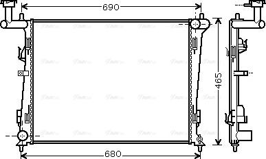 Ava Quality Cooling KA2097 - Radiators, Motora dzesēšanas sistēma autodraugiem.lv