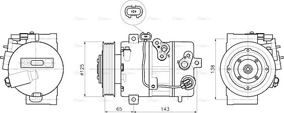 Ava Quality Cooling KAAK345 - Kompresors, Gaisa kond. sistēma autodraugiem.lv