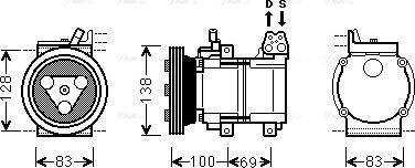 Ava Quality Cooling KAK156 - Kompresors, Gaisa kond. sistēma autodraugiem.lv