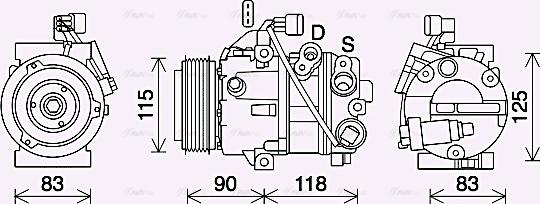 Ava Quality Cooling KAK284 - Kompresors, Gaisa kond. sistēma autodraugiem.lv