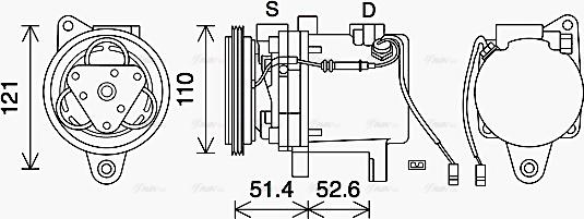 Ava Quality Cooling MCAK019 - Kompresors, Gaisa kond. sistēma autodraugiem.lv