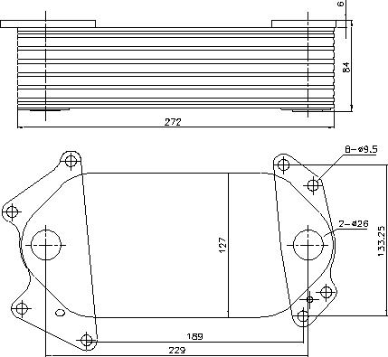 Ava Quality Cooling ME3351 - Eļļas radiators, Motoreļļa autodraugiem.lv