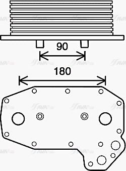 Ava Quality Cooling ME3291 - Eļļas radiators, Motoreļļa autodraugiem.lv