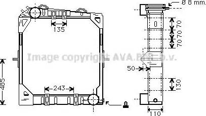 Ava Quality Cooling ME 2168 - Radiators, Motora dzesēšanas sistēma autodraugiem.lv