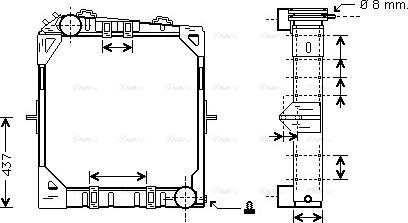 Ava Quality Cooling ME 2108 - Radiators, Motora dzesēšanas sistēma autodraugiem.lv