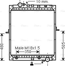 Ava Quality Cooling ME 2182 - Radiators, Motora dzesēšanas sistēma autodraugiem.lv