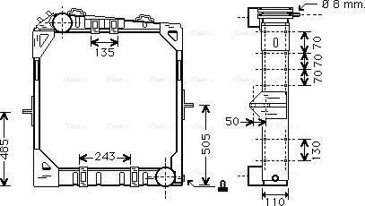 Ava Quality Cooling ME 2170 - Radiators, Motora dzesēšanas sistēma autodraugiem.lv