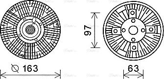 Ava Quality Cooling MEC257 - Sajūgs, Radiatora ventilators autodraugiem.lv