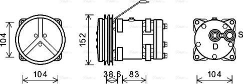 Ava Quality Cooling MFAK030 - Kompresors, Gaisa kond. sistēma autodraugiem.lv