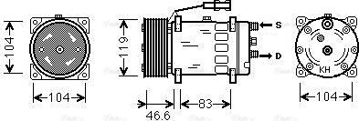 Ava Quality Cooling MNAK061 - Kompresors, Gaisa kond. sistēma autodraugiem.lv