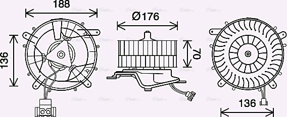 Ava Quality Cooling MS8689 - Salona ventilators autodraugiem.lv