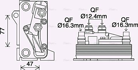 Ava Quality Cooling MS3714 - Eļļas radiators, Automātiskā pārnesumkārba autodraugiem.lv