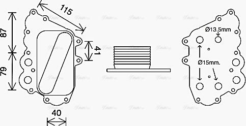 Ava Quality Cooling MS3713 - Eļļas radiators, Motoreļļa autodraugiem.lv