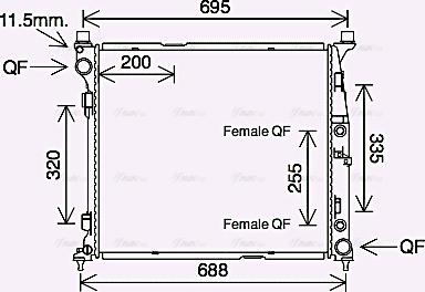 Ava Quality Cooling MS2694 - Radiators, Motora dzesēšanas sistēma autodraugiem.lv