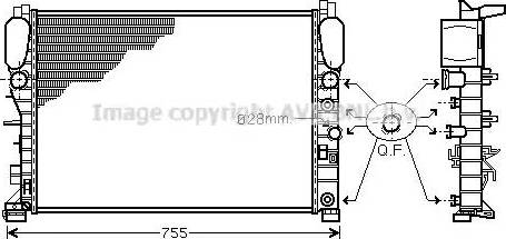 Ava Quality Cooling MS 2341 - Radiators, Motora dzesēšanas sistēma autodraugiem.lv