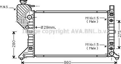 Ava Quality Cooling MS 2343 - Radiators, Motora dzesēšanas sistēma autodraugiem.lv