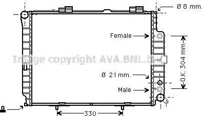 Ava Quality Cooling MS 2305 - Radiators, Motora dzesēšanas sistēma autodraugiem.lv