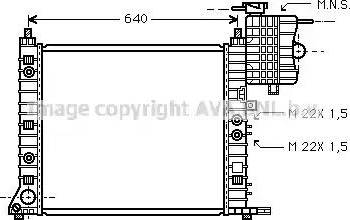 Ava Quality Cooling MS 2243 - Radiators, Motora dzesēšanas sistēma autodraugiem.lv