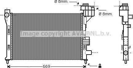 Ava Quality Cooling MS2254 - Radiators, Motora dzesēšanas sistēma autodraugiem.lv