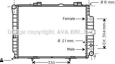 Ava Quality Cooling MS 2208 - Radiators, Motora dzesēšanas sistēma autodraugiem.lv