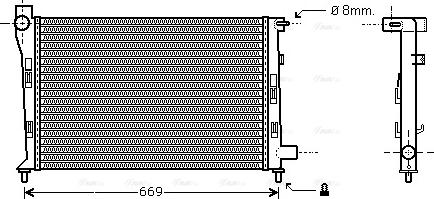 Ava Quality Cooling MS 2281 - Radiators, Motora dzesēšanas sistēma autodraugiem.lv