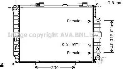 Ava Quality Cooling MS 2228 - Radiators, Motora dzesēšanas sistēma autodraugiem.lv