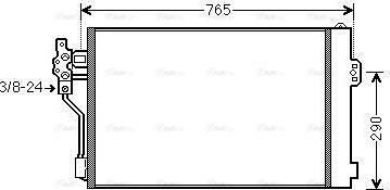 Ava Quality Cooling MSA5484D - Kondensators, Gaisa kond. sistēma autodraugiem.lv
