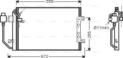 Ava Quality Cooling MSA5257D - Kondensators, Gaisa kond. sistēma autodraugiem.lv