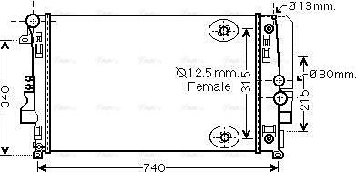 Ava Quality Cooling MSA2460 - Radiators, Motora dzesēšanas sistēma autodraugiem.lv