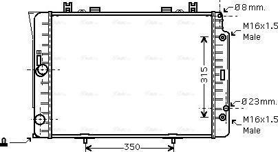 Ava Quality Cooling MSA2151 - Radiators, Motora dzesēšanas sistēma autodraugiem.lv