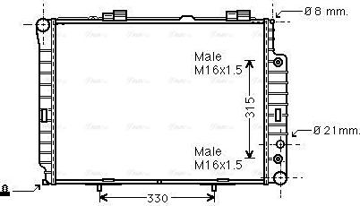 Ava Quality Cooling MSA2189 - Radiators, Motora dzesēšanas sistēma autodraugiem.lv