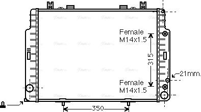 Ava Quality Cooling MSA2131 - Radiators, Motora dzesēšanas sistēma autodraugiem.lv