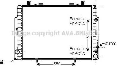 Ava Quality Cooling MSA2129 - Radiators, Motora dzesēšanas sistēma autodraugiem.lv