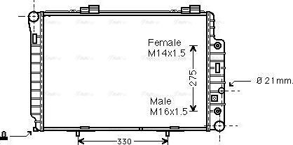 Ava Quality Cooling MSA2174 - Radiators, Motora dzesēšanas sistēma autodraugiem.lv