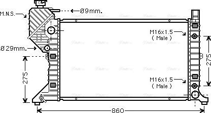 Ava Quality Cooling MSA2343 - Radiators, Motora dzesēšanas sistēma autodraugiem.lv