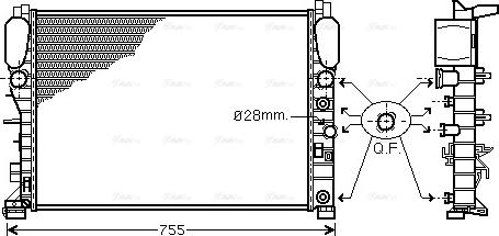 Ava Quality Cooling MSA2342 - Radiators, Motora dzesēšanas sistēma autodraugiem.lv