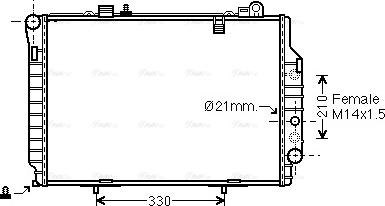 Ava Quality Cooling MSA2203 - Radiators, Motora dzesēšanas sistēma autodraugiem.lv