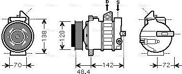 Ava Quality Cooling MSAK437 - Kompresors, Gaisa kond. sistēma autodraugiem.lv