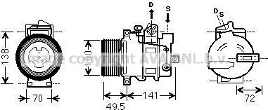 Ava Quality Cooling MSAK476 - Kompresors, Gaisa kond. sistēma autodraugiem.lv