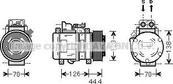 Ava Quality Cooling MSK558 - Kompresors, Gaisa kond. sistēma autodraugiem.lv