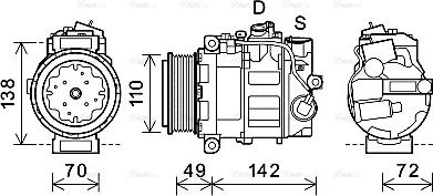 Ava Quality Cooling MSK644 - Kompresors, Gaisa kond. sistēma autodraugiem.lv