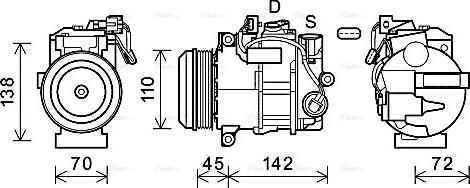 Ava Quality Cooling MSK682 - Kompresors, Gaisa kond. sistēma autodraugiem.lv