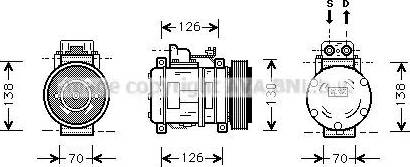 Ava Quality Cooling MS K054 - Kompresors, Gaisa kond. sistēma autodraugiem.lv