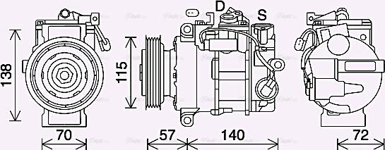 Ava Quality Cooling MSK708 - Kompresors, Gaisa kond. sistēma autodraugiem.lv