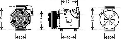 Ava Quality Cooling MTAK037 - Kompresors, Gaisa kond. sistēma autodraugiem.lv