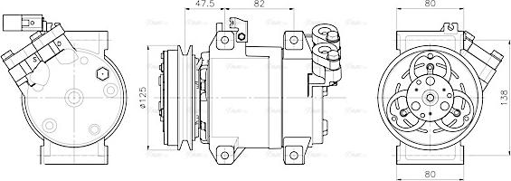 Ava Quality Cooling MTAK295 - Kompresors, Gaisa kond. sistēma autodraugiem.lv