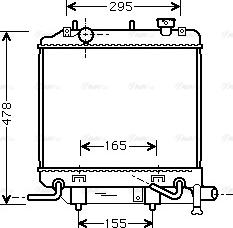 Ava Quality Cooling MZ 2166 - Radiators, Motora dzesēšanas sistēma autodraugiem.lv