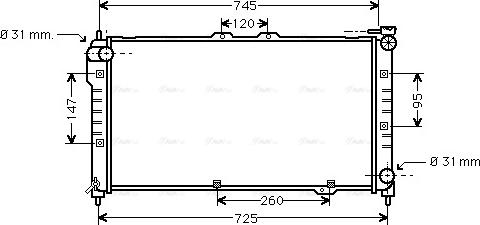 Ava Quality Cooling MZ 2101 - Radiators, Motora dzesēšanas sistēma autodraugiem.lv