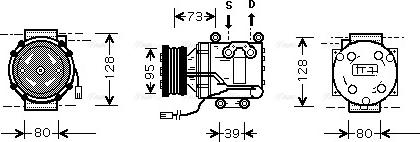 Ava Quality Cooling MZAK170 - Kompresors, Gaisa kond. sistēma autodraugiem.lv